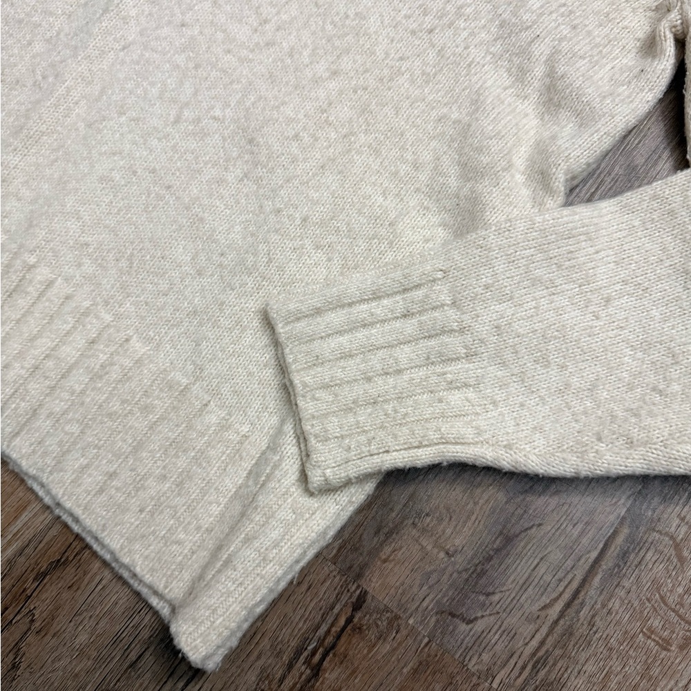 CAbi • Oatmeal Heather Puff Sleeve Turtleneck Sweater - Picture 6 of 16